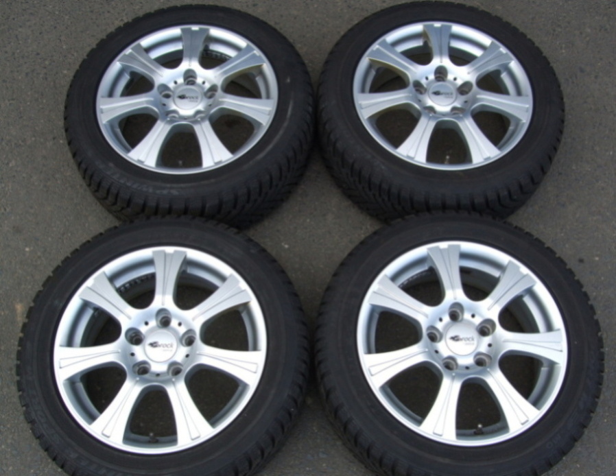 Prodám alu kola Brock 16", rozteč šroubů 5x120, vhodné pro BMW 1 + zimní pneu 195/55-16 Dunlop SP Winter Sport M3, velmi pěkný vzorek 2x8,5mm (jako nové!) a 2x7,5mm.
<br />Jeté cca 2 měsíce v zimě.
<br />Cena dohodou 10200Kč za celou sadu.