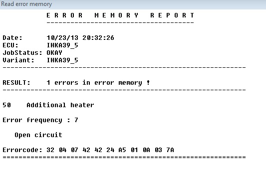 Chyba uložená v klimatizaci.